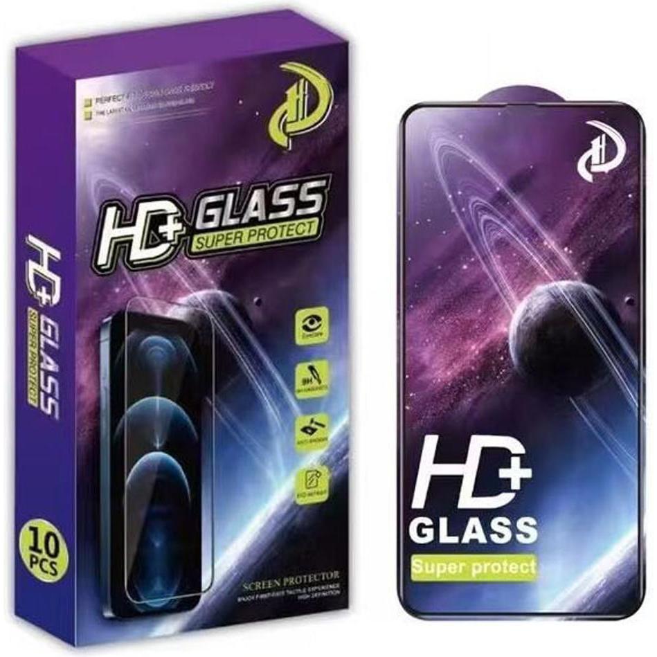 OEM Tempered glass 9D for iPhone 12 / 12 Pro 6,1" black frame 10in1 (10 pz., Apple iPhone 12, Apple iPhone 12 Pro), Pellicola protettiva smartphone, N