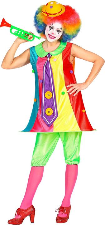 Produktbild Widmann Clown Kleid mit Reifrock und Krawatte, Hose Damenkostüm (S)