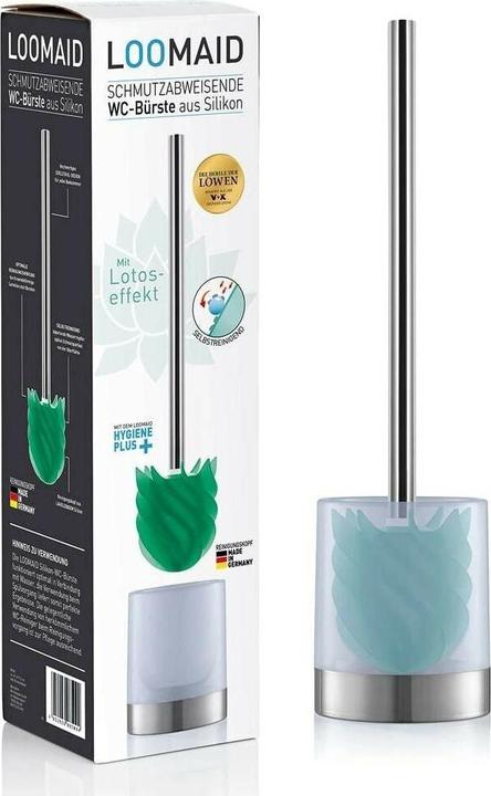 Produktbild Loomaid Toilettenbürste aus Silikon, Grün, schmutzabweisend