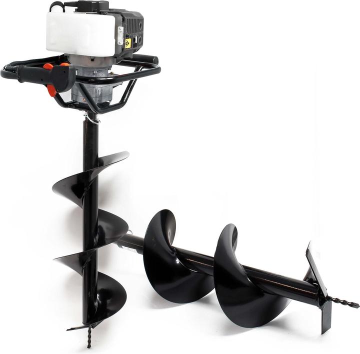 Actual product image Wiltec Ground Drill Set 52cc 1.4kW including Earth Auger Drill Bits 250mm & 300mm