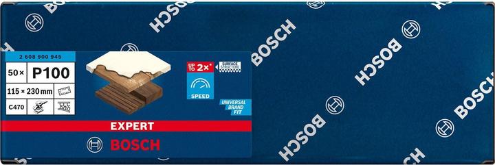 Produktbild Bosch Professional Zubehör EXPERT C470 Schleifpapier mit 14 Löchern für Schwingschleifer, 115 x 230 mm, G 100, 50-tlg. (100)