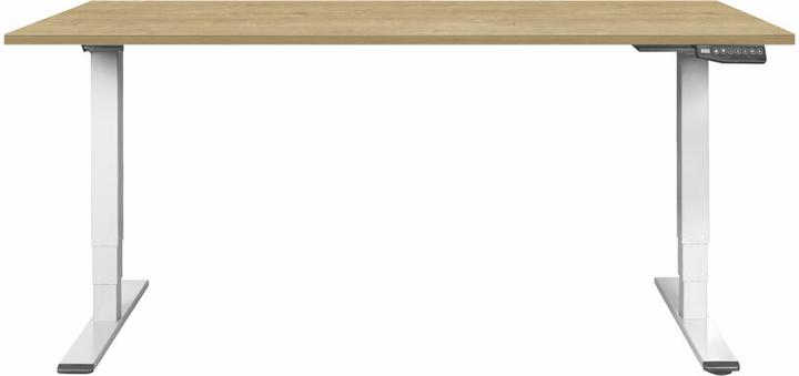 Produktbild Contini höhenverstellbarer Bürotisch 1.6 x 0.8 m Eichendekor / Gestell weiss