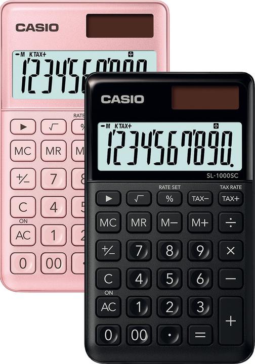 Actual product image Casio Calculator BIC SL1000SCP 10 digits pink (Batteries, Solar cells)
