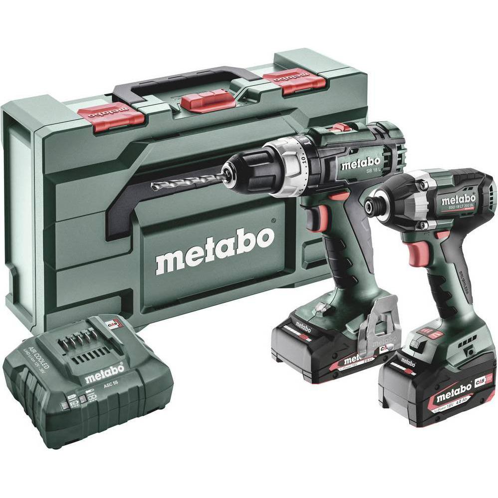 Metabo, Bohrmaschine + Akkuschrauber, BSLBL+SSD200LTBL -Akku-Schlagbohrschrauber, Akku-Schlagschrauber inkl. Akku, inkl....