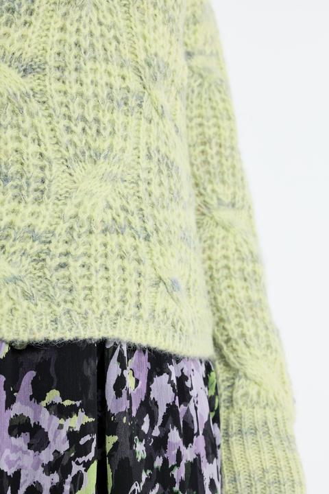 Produktbild Ulla Popken Pullover, Zopfmuster, Oversized, Rundhals, Langarm (60)