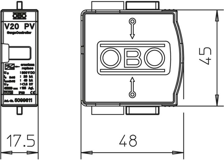 Actual product image OBO Bettermann SurgeController Obert. f.PV systems
