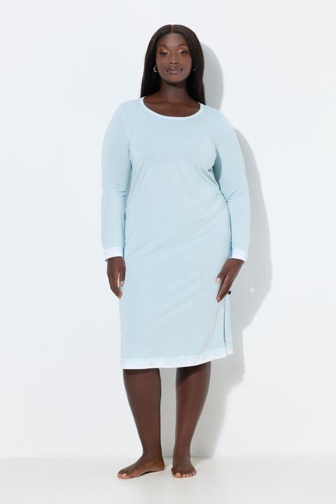 Produktbild Ulla Popken Nachthemd, Spitze, oversized, Rundhals, Langarm (62)