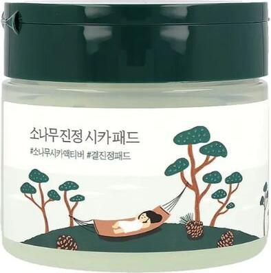 Actual product image Round Lab Pine Calming Cica Pad Unscented Exfoliating and Toning Pads for All Skin Types 50 Sheets (Cleansing scrub)