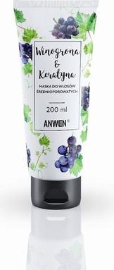 Actual product image Anwen Medium Porosity Hair Mask Grapes And Keratin 200Ml (200 ml)