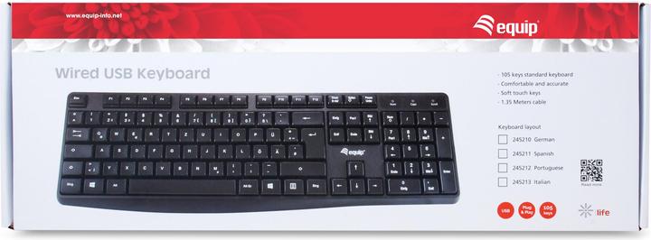 Actual product image equip Wired USB Keyboard (DE, Cable)