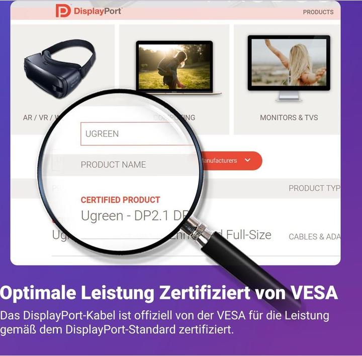 Immagine prodotto Ugreen DisplayPort — DisplayPort (3 m)