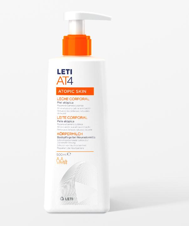 Image du produit Leti LETIAT4 Atopic Skin Lait corporel pour peaux atopiques, 500 ml de crème (Lait pour le corps, 500 ml)