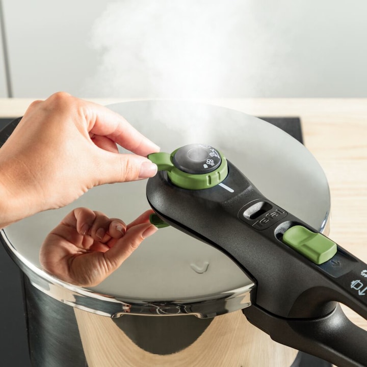 Image du produit Tefal Secure Trendy Autocuiseur 4 l sans panier moringa green (25 cm, Cuiseur à vapeur, Acier inoxydable)