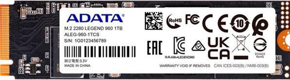 Produktbild Adata Legend 960 (1000 GB, M.2 2280)