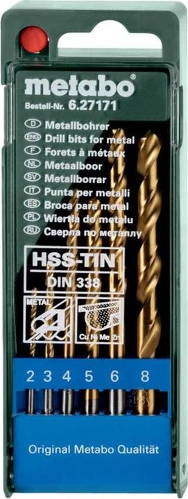 Actual product image Metabo HSSTiNDrill cassette (2, 3, 4, 5, 6, 8 mm)