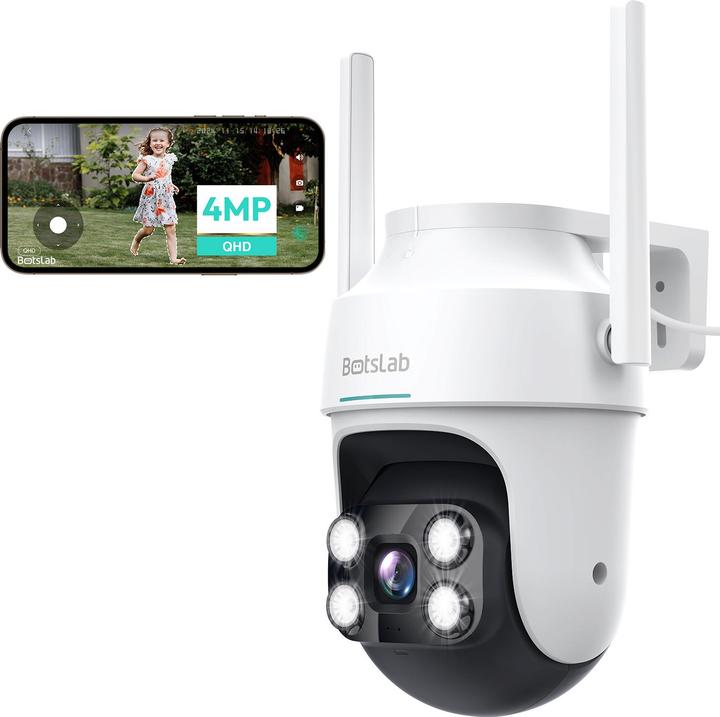 Produktbild Botslab Outdoor Pan / Tilt, Multi-scenes AI recognition, 360° Smart Tracking, Large Aperture Lens, C (2560 x 1440 Pixels)