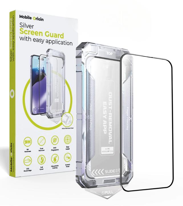 Produktbild Mobile Origin Yellow Screen Guard with easy application iPhone 16 Pro Max (1 Stk., Apple iPhone 16 Pro Max)