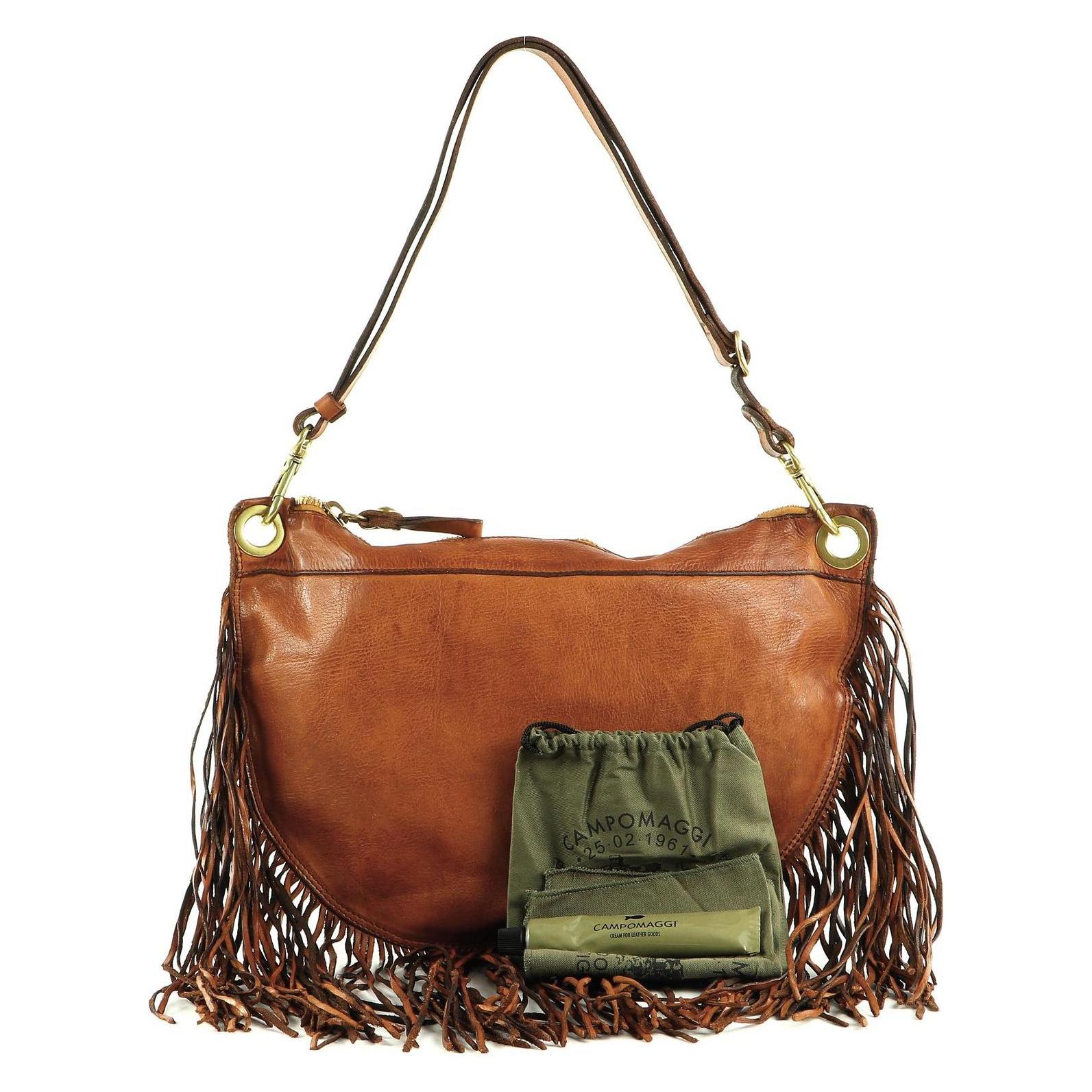 Campomaggi, Damen, Handtasche, Shoulder Bag, Braun