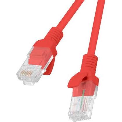 Lanberg Patchcord Kat.5e Utp 3m Czerwony Fluke Passed 10-Pack (U/UTP, CAT5e, 3 m), Netzwerkkabel