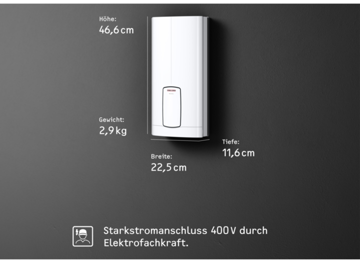 Produktbild Stiebel Eltron HDB-E 11/13 Trend Elektronischer Durchlauferhitzer nahezu konstante Temperatur dank 2i Technologie