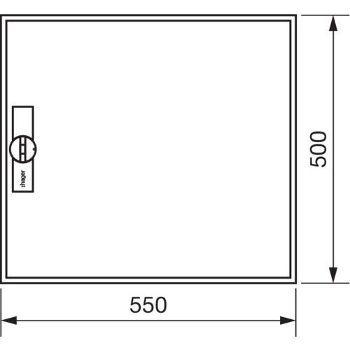 Thumbnail - Hager HAG FWB32D Feldverteiler univers IP44 500x550x161mm leer (Verteiler), Elektronikzubehör + Gehäuse, Weiss