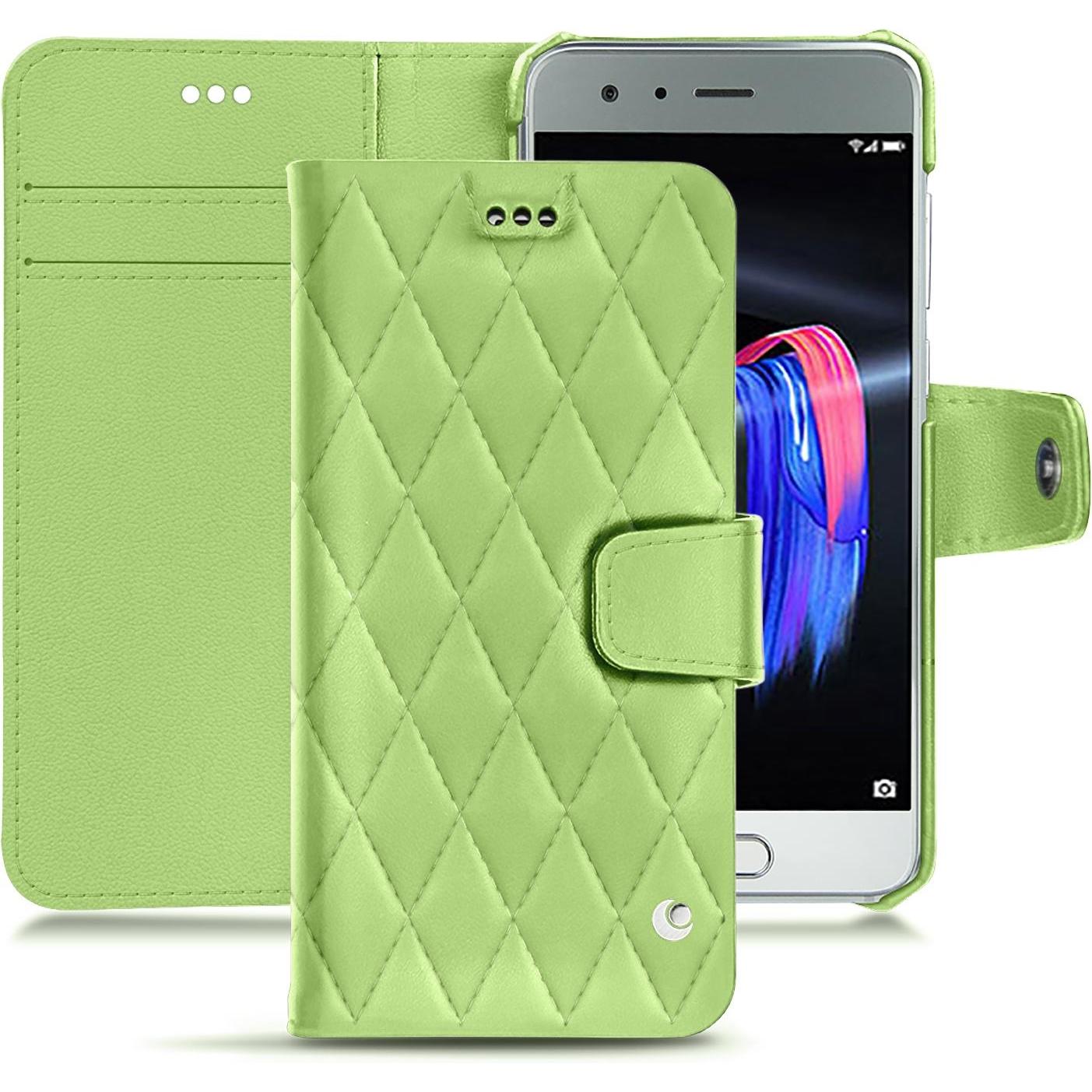 Noreve Lederschutzhülle Wallet (Honor 9), Smartphone Hülle, Grün