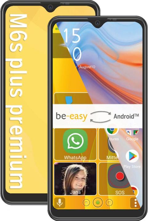 Image du produit Bea-Fon M6s Plus (32 Go, Caoutchouc noir, 6.26", Double SIM, 13 Mpx, 4G)
