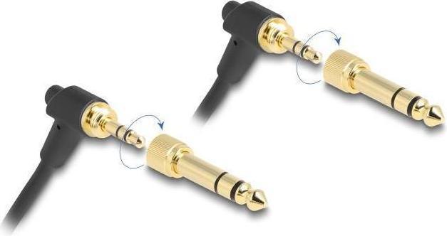 Produktbild Delock Spiralkabel 3,5 mm 3 Pin Klinkenstecker zu Klinkenste (0.75 m)