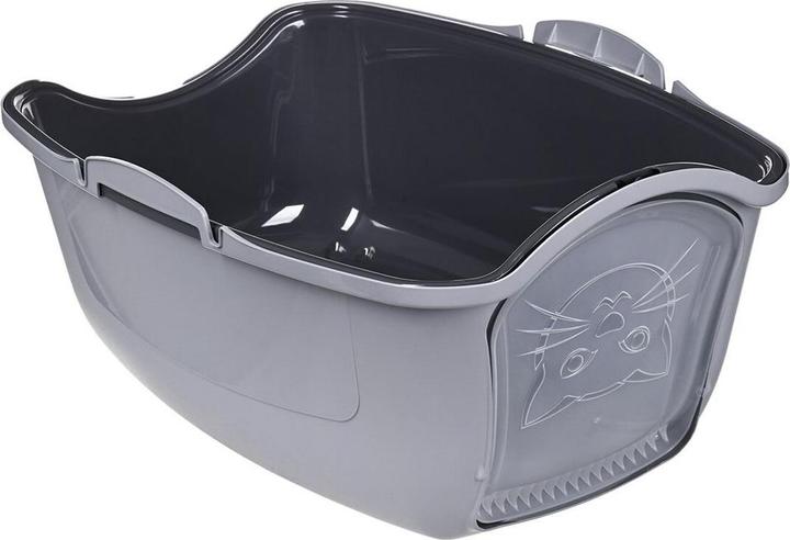 Actual product image Diamentiq kuweta BAILA jasnoszary/ciemnoszary - kuweta dla kota (Cat litter tray open)