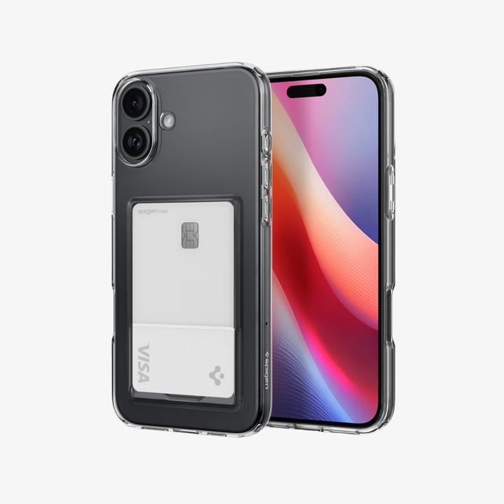 Actual product image Spigen Crystal Slot iPhone 16 Plus Case Crystal Clear (Apple iPhone 16 Plus)
