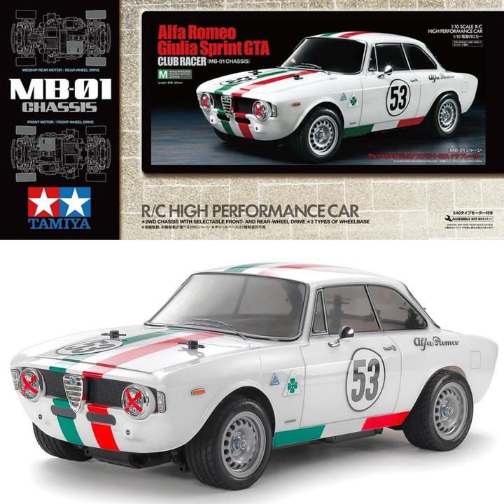 Immagine prodotto Tamiya 1:10 RC Alfa Rom. Giulia Spr. Club MB-01 (Kit)