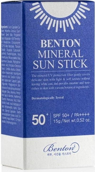 Immagine prodotto Benton Stick solare minerale spf50 pa++++ (Stick solare, SPF 50, 15 ml, 15 g)