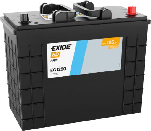 Immagine prodotto Exide EG1250 Batteria professionale pesante per camion (125 Ah, 760 A)