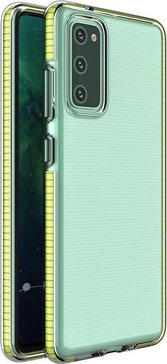 Hurtel Spring Case clear TPU gel protective cover with colorful frame for Samsung Galaxy A72 4G yellow (Samsung Galaxy A72)