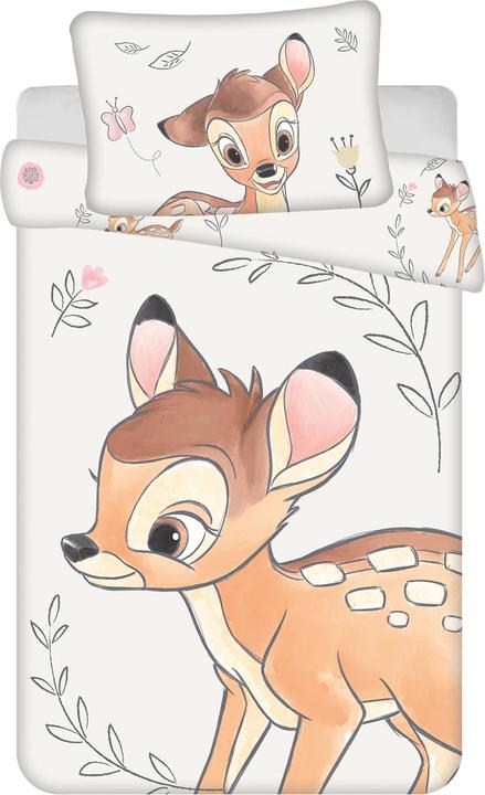 Jerry Kinderbettwäsche Bambi Beige 100 x 135 cm + 40 x 60 cm