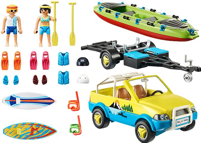 Produktbild Playmobil Strandauto mit Kanuanhänger (70436, Playmobil Family Fun)