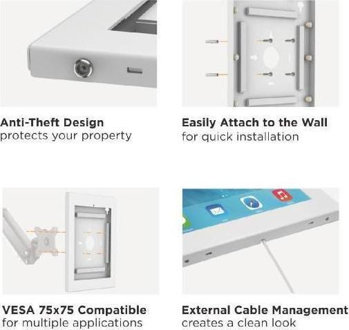 Actual product image Maclean holder Advertising holder for tablet, wall mounted with lock, 12.9 ", iPad Pro (Gen1