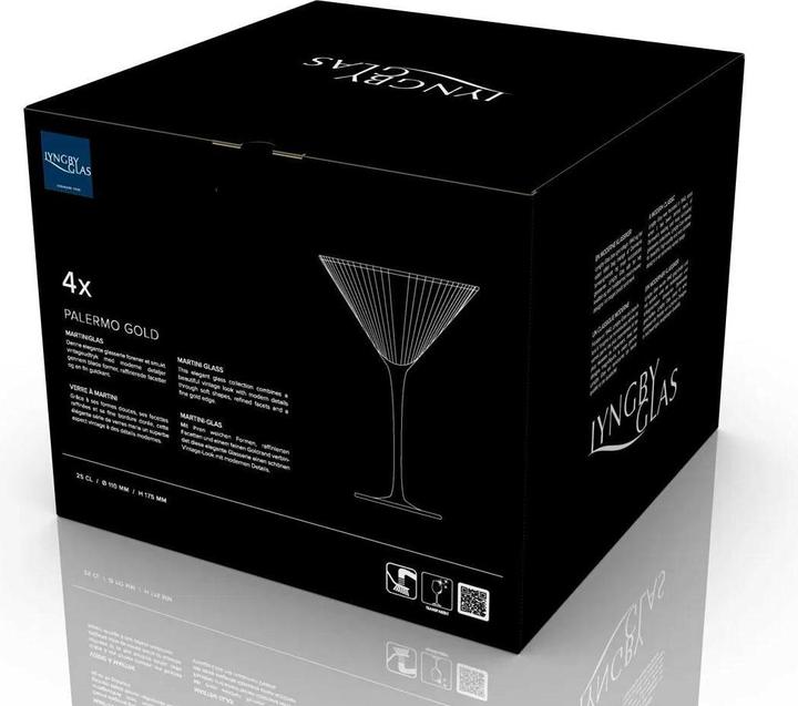 Produktbild Lyngby Martiniglas Palermo Gold 25 cl, 4 Stück, Material (2.50 dl, 4x)