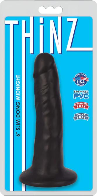 Actual product image Pipedream FEINER DÜNNER SCHWARZER DILDO 15'25 CM