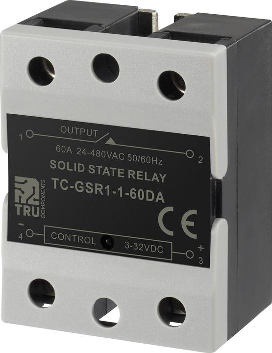 Produktbild Tru Components Halbleiterrelais TC-GSSR-1-60DA 60 A Schaltspannung max. 32 V/DC