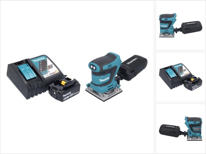 Image du produit Makita DBO 484 RG1 Ponceuse vibrante sans fil 18 V 112 x 102 mm + 1x batterie 6,0 Ah + chargeur (Ponceuse vibrante, 210 W)
