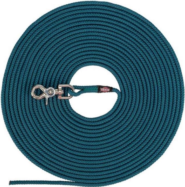 Actual product image Trixie Towing line Trigger-Snap-Hook S-M, 15 m, petrol (Dog, General)
