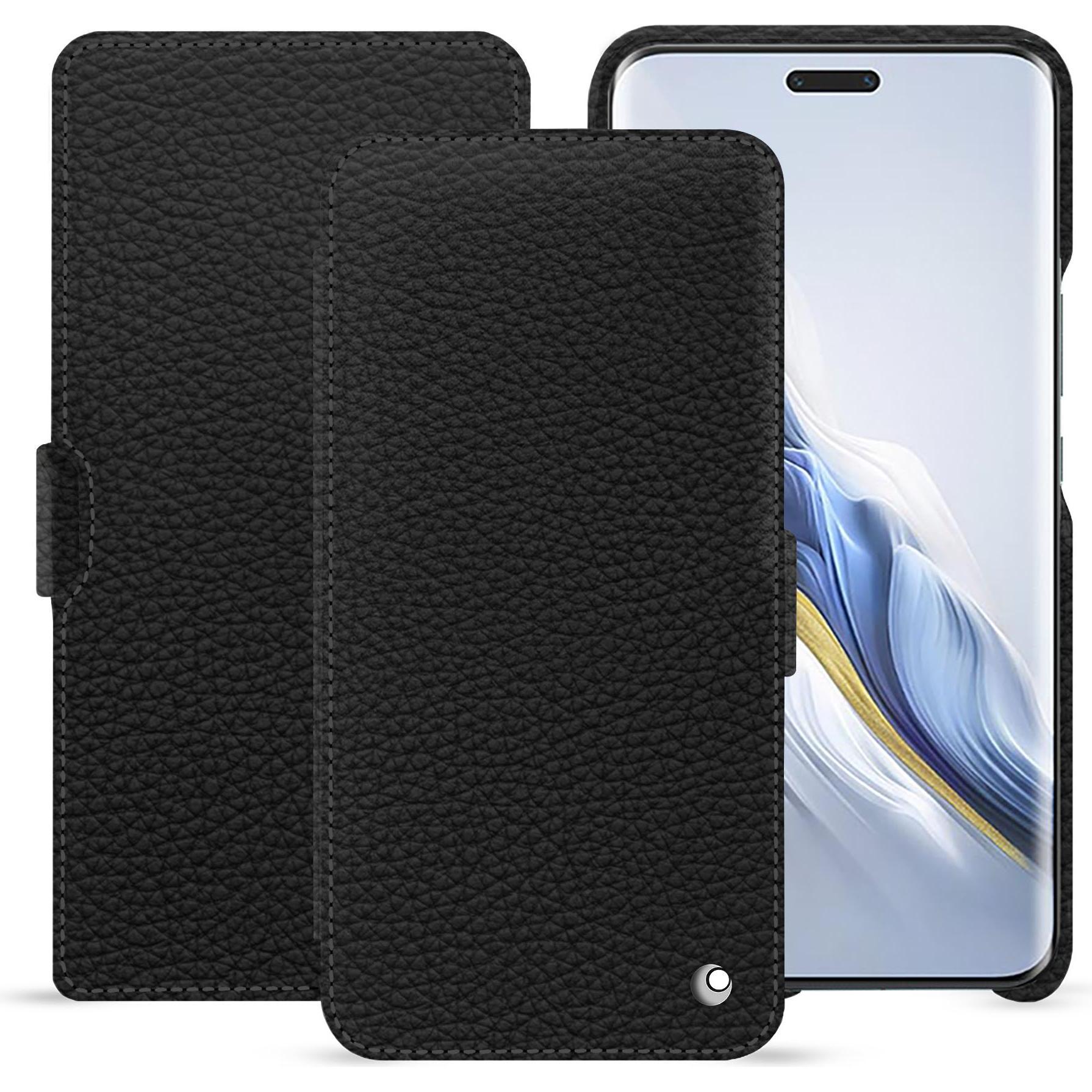 Noreve Lederschutzhülle horizontal (Honor Magic6 Pro), Smartphone Hülle, Schwarz