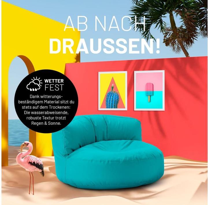 Produktbild Lumaland Sitzsack-Sofa, 320 l Polyester (PES), Blau/Grün