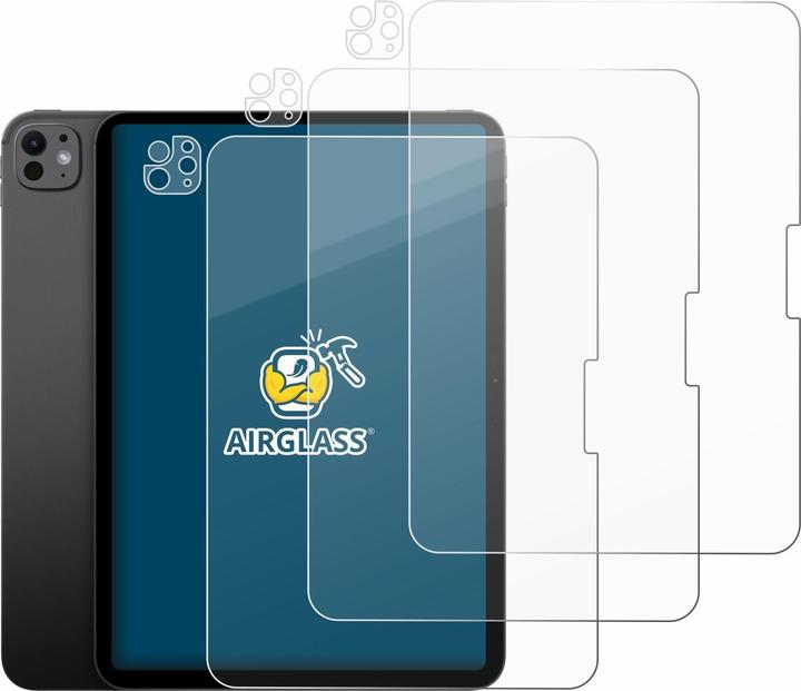 Produktbild BROTECT Schutzglas für Apple iPad Pro 11" 2025 (Display+Kamera) Schutzfolie Panzer Folie Glas Display (3 Stk., Apple iPad Pro 11 2025)