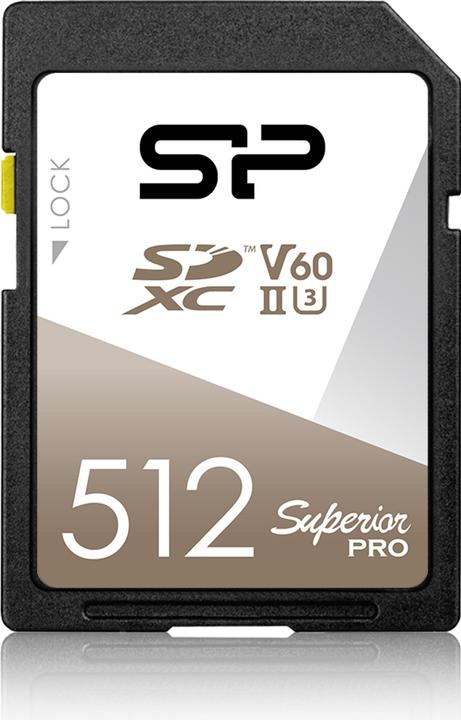 Produktbild Silicon Power memory card SDXC Superior Pro UHS-II (512 GB, SDXC, U3, UHS-II)