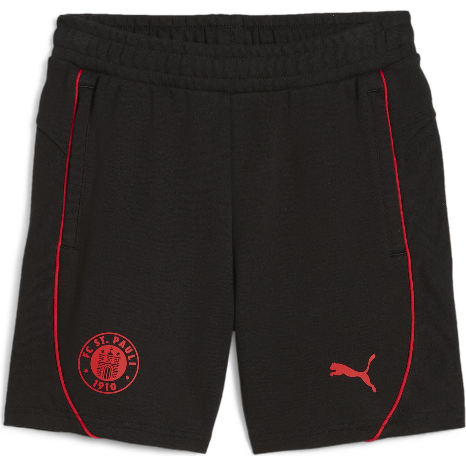 Puma, Jungen, Sporthose, FCSP Casuals Shorts Jr (128), Schwarz, 128