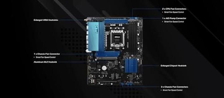 Actual product image AsRock B850 Pro-A WiFi (AM5, AMD B850, ATX)