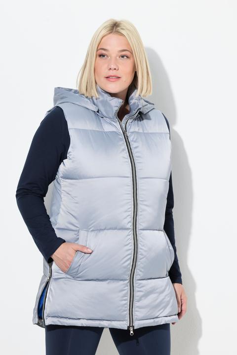 Produktbild Ulla Popken Long-Steppweste, wasserabweisend, Kapuze abnehmbar (46, 48)