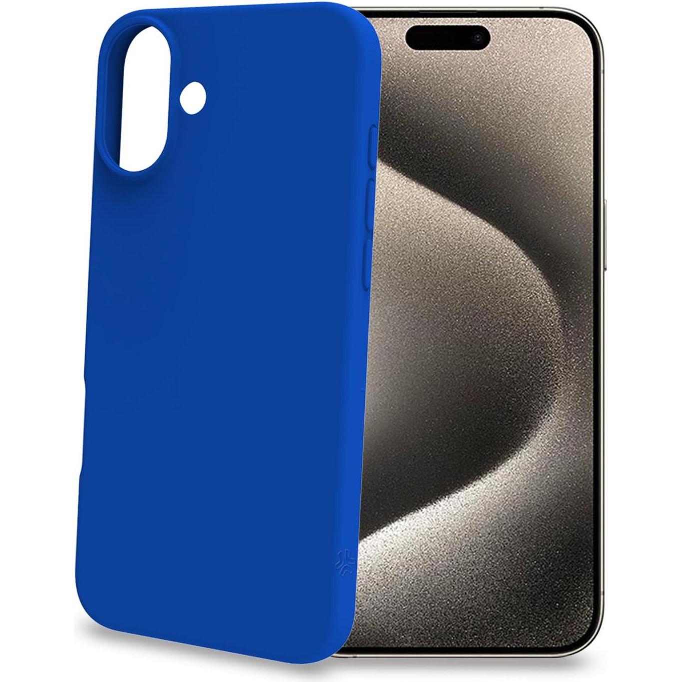 Celly Blu Cromo Cover Per Iphone 16 Plus (Apple Iphone 16 Plus), Cover Smartphone,